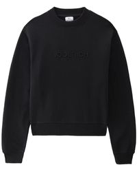 Woolrich - Ut3164 Logo Fleece Sweat. 100 Schwarz Wwsw0088Fr - Lyst