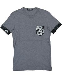 Dolce & Gabbana - Graues Herren-Baumwoll-T-Shirt Mod. G8Fx9Tg7Ftws9000 - Lyst