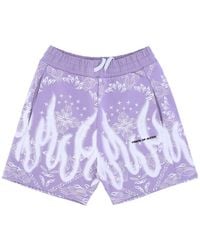 Vision Of Super - Kurze Trainingshose Herren Shorts Mit Bandana-Print Lila - Lyst