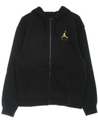Nike - Sudadera Con Capucha Y Cremallera Completa Jumpman Para Hombre Negro/Polen - Lyst