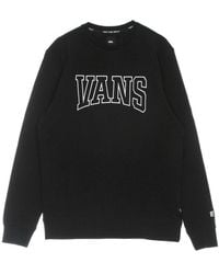 Vans - Lichtgewicht Herensweatshirt Met Ronde Hals Classic Sport Crew Zwart - Lyst