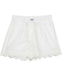 MSGM - Witte Korte Broek - Lyst