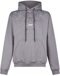 Phobia - Leichtes Herren-Sweatshirt Mit Kapuze Und Stickerei Lightning Hoodie Grau/Weib - Lyst