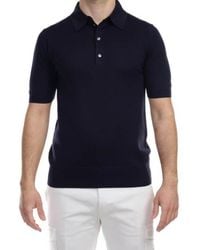 Hōsio - Seide Und Baumwolle Polo 110M11/40 Blu - Lyst