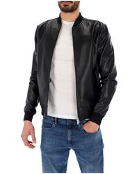 Brian Dales - Leather Bomber Style Jacket - Lyst