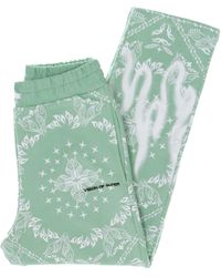Vision Of Super - Lichtgewicht Trainingsbroek Bandana Print Broek Groen - Lyst