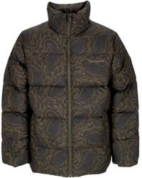 Carhartt - Springfield Jacket Donsjack Paisley Print/Plant/Zwart - Lyst