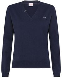 Sun 68 - V Neck Solid/S K30201 - Lyst