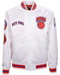 Mitchell &amp; Ness - Herren Bomberjacke Nba Hometown Lw Satinjacke Hardwood Classics Neykni Weib - Lyst