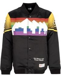 KTZ - Jacket Bomber Nba Ce Snap Satin Jacket Dennug/Originele Team Kleuren - Lyst