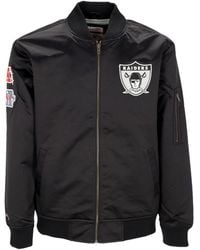 Mitchell &amp; Ness - Bomberjack Voor Nfl Lichtgewicht Satijnen Bomber Oakrai Originele Teamkleuren - Lyst