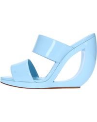 Manolo Blahnik - Hochhackige Schuhe Hellblau - Lyst