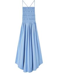Ganni - Maxi-Jurk Met Vierkante Hals - Lyst