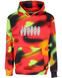Nike - Sweat A Capuche Pour Hommes Flight Mvp All Over Print Fleece Hoodie Infrarouge 23/Sail - Lyst