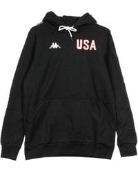 Kappa - Authentieke La Bartus Herenhoodie Zwart/Blauw - Lyst