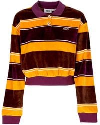 Obey - Georgia Damespolopolo Met Lange Mouwen L/S Rode Biet Multi - Lyst