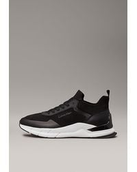 Calvin Klein - Low Top Lace Up Mix Sneakers - Lyst