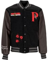 Propaganda - Collegejack Voor Nightmare Varsity Zwart/Bruin - Lyst