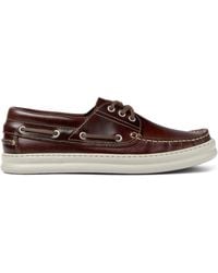 Camper - Bruine Leren Snaren Schoenen - Lyst
