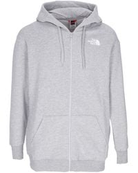 The North Face - Open Gate Full Zip Hoodie Light Heather - Lyst