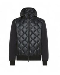 Peuterey - BI-MATERIAL-BOMBERJACKE MIT GEOMETRISCHER STEPPUNG - Lyst