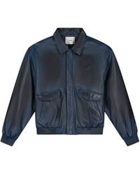 Arte' - Leather Fade Jacket Leather Jacket With Vintage-Effect Collar - Lyst