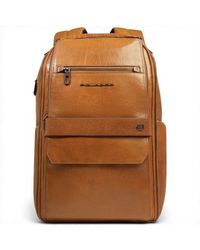 Piquadro - Mochila S141 Hombre De Cuero Con La Tapa 14' Y Ipad - Lyst