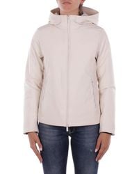 Woolrich - Vrouw Jas Cfwwou2171Frut3496 8743 Sparth Down Korte Parka Creme - Lyst