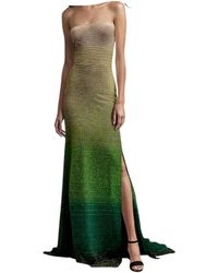 Akep - Vestido De Mujer De Color Largo Con Pala - Lyst