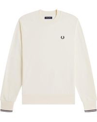 Fred Perry - Sweaters Cream - Lyst
