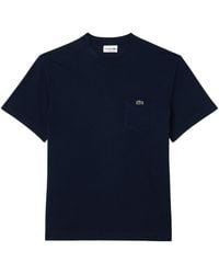 Lacoste - Cotton T-shirt With Chest Pocket - Lyst