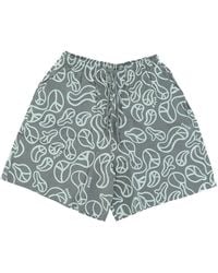 Huf - Pantalones Cortos De Mujer Groovy Wide Short - Lyst