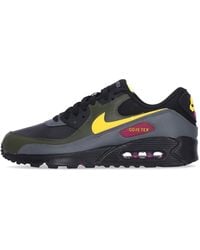 Nike - Air Max 90 Gtx Lage Herenschoen Zwart/Tour Geel/Cargo Kaki/Ijzergrijs - Lyst