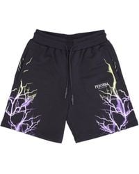 Phobia - Pantalones Cortos De Chandal Hombre Lightning Shorts Negro/Morado/Amarillo - Lyst