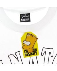 Market - Cowabunga Arc Tee X Les Simpsons T-Shirt Homme Blanc - Lyst