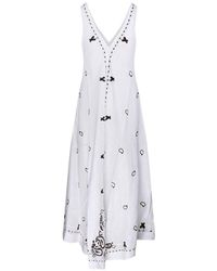 P.A.R.O.S.H. - Parosh Jurk Strand Vrouw Wit - Lyst