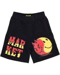 Market - Good And Evil Sweatshorts X Smiley Pantalon De Survetement Court Pour Homme Noir - Lyst