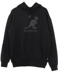Kangol - Alden Lichtgewicht Herensweatshirt Met Capuchon Zwart/Zwart - Lyst