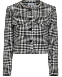 Self-Portrait - Jacket With Houndstooth Pattern - Lyst