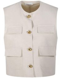 P.A.R.O.S.H. - P.A.R.O..H. Parosh Gilet Graisa Vrouw Zand - Lyst