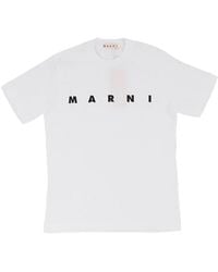 Marni - T-Shirt En Polo Bianco - Lyst