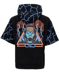 Propaganda - Lichtgewicht Sweatshirt Met Korte Mouwen En Capuchon Voor Triangle Gorilla Korte Capuchon Zwart - Lyst