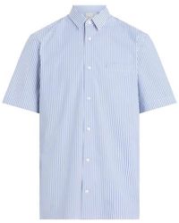 Calvin Klein - Poplin Stripe S/S Shirt - Lyst