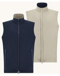 Paul & Shark - Omkeerbare Vest Thyphoon Platina Blauw - Lyst