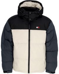 Tommy Hilfiger - Jacket Alaska Colorblock Puffer Newsprint Multi - Lyst