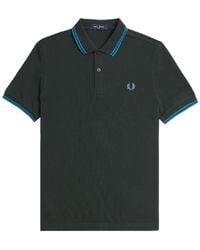 Fred Perry - T-Shirt Et Polo Verts - Lyst