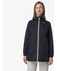 K-Way - Rain Jacket Voor Vrouwen Omkeerbaar Groen Blauw K7123Mw B0T - Lyst