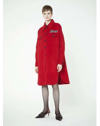 John Richmond - Pure Wool Coat With Pockets With Button On The Chest - Lyst