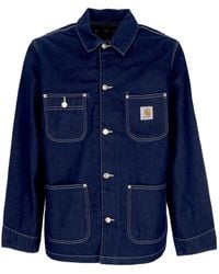 Carhartt - Og Chore Coat Jeansjack Voor Blauw, Een Wassing - Lyst