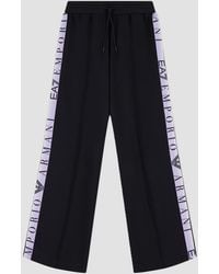 EA7 - Pantalones De Tejido Tecnico Femenino Negro - Lyst
